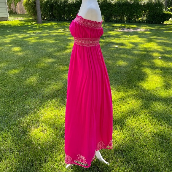 SOLD - American Rag Strapless Embroidered Maxi Dress - L - Picture 2 of 8